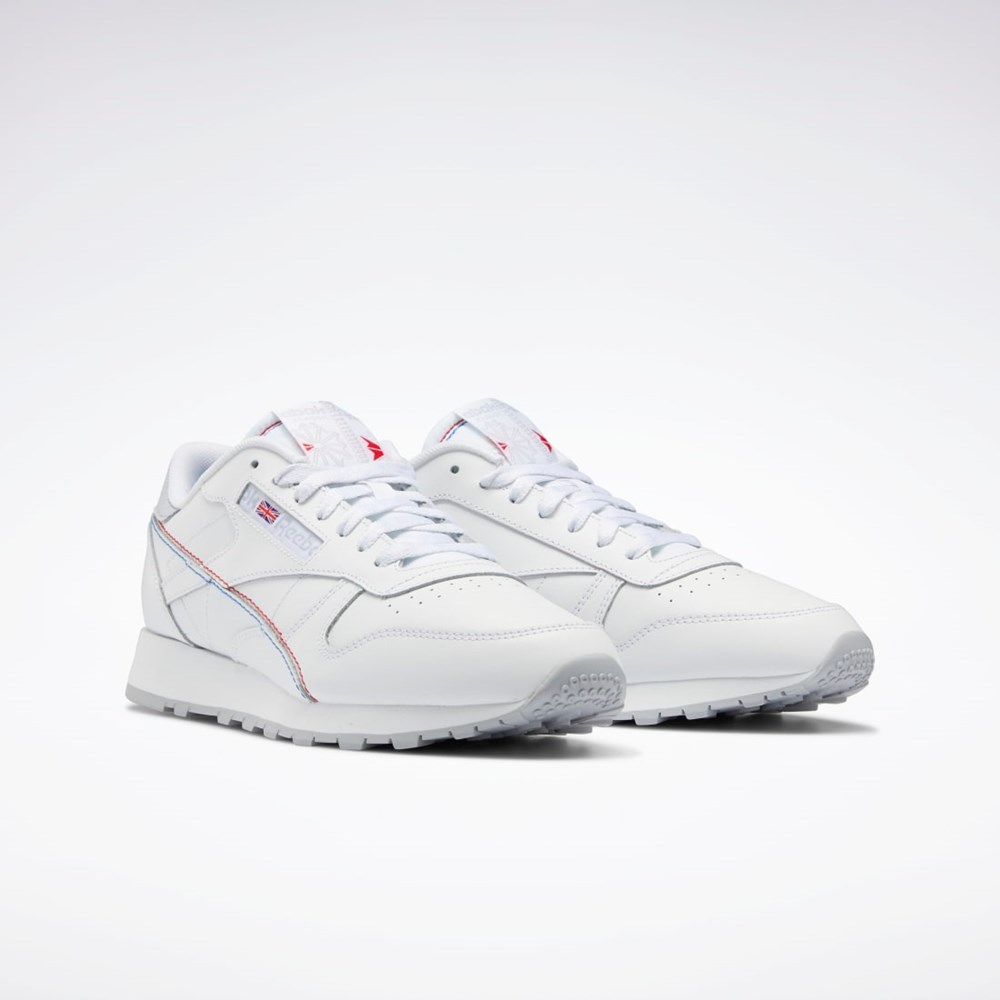 Reebok Classic Leather Make It Yours Shoes Valkoinen Valkoinen Sininen | EXVPDT-180