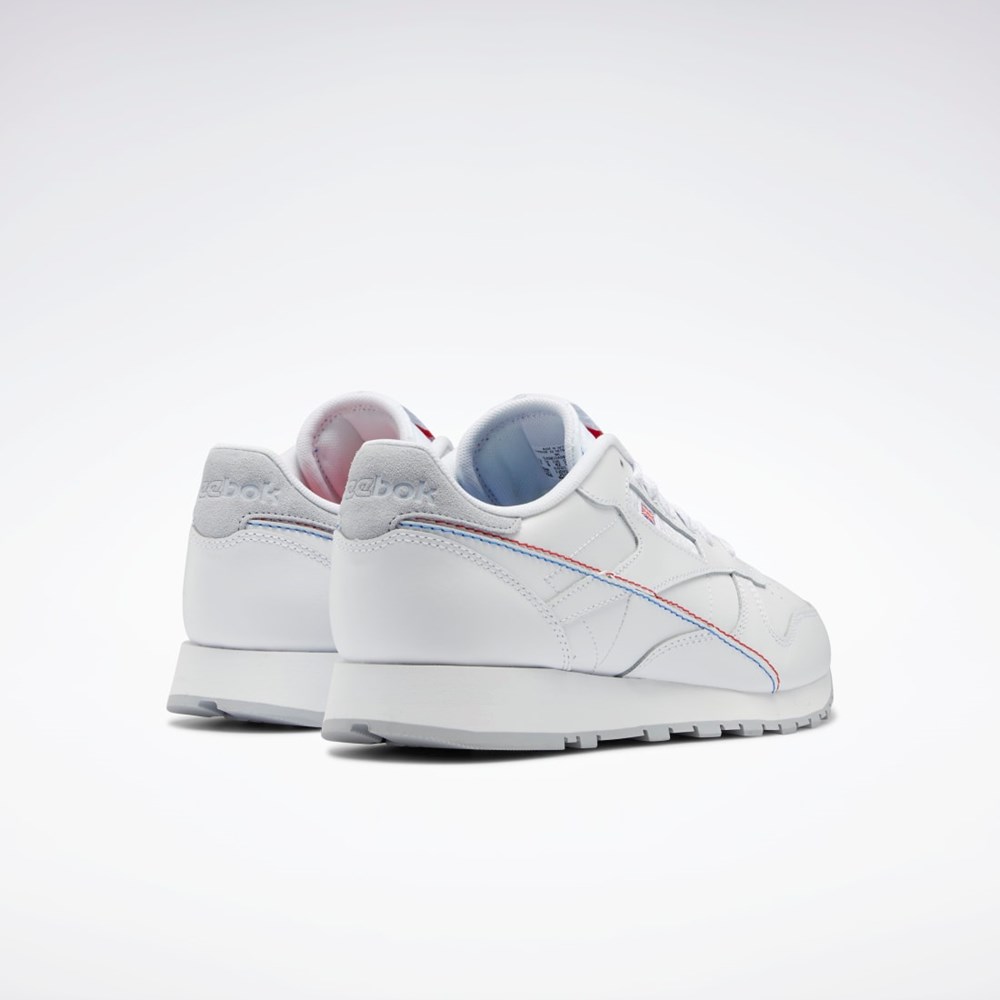 Reebok Classic Leather Make It Yours Shoes Valkoinen Valkoinen Sininen | EXVPDT-180