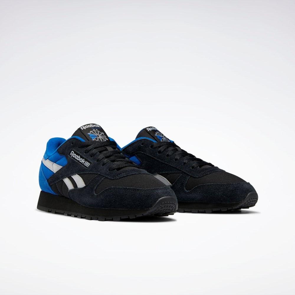 Reebok Classic Leather Make It Yours Shoes Mustat Harmaat Sininen | KAYRJM-709