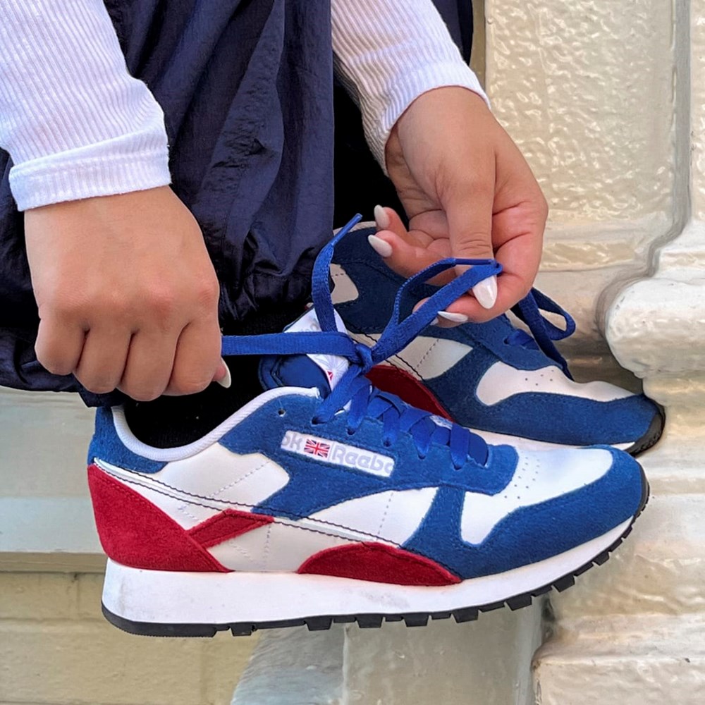 Reebok Classic Leather Make It Yours Shoes Sininen Punainen Valkoinen | THSRGL-397