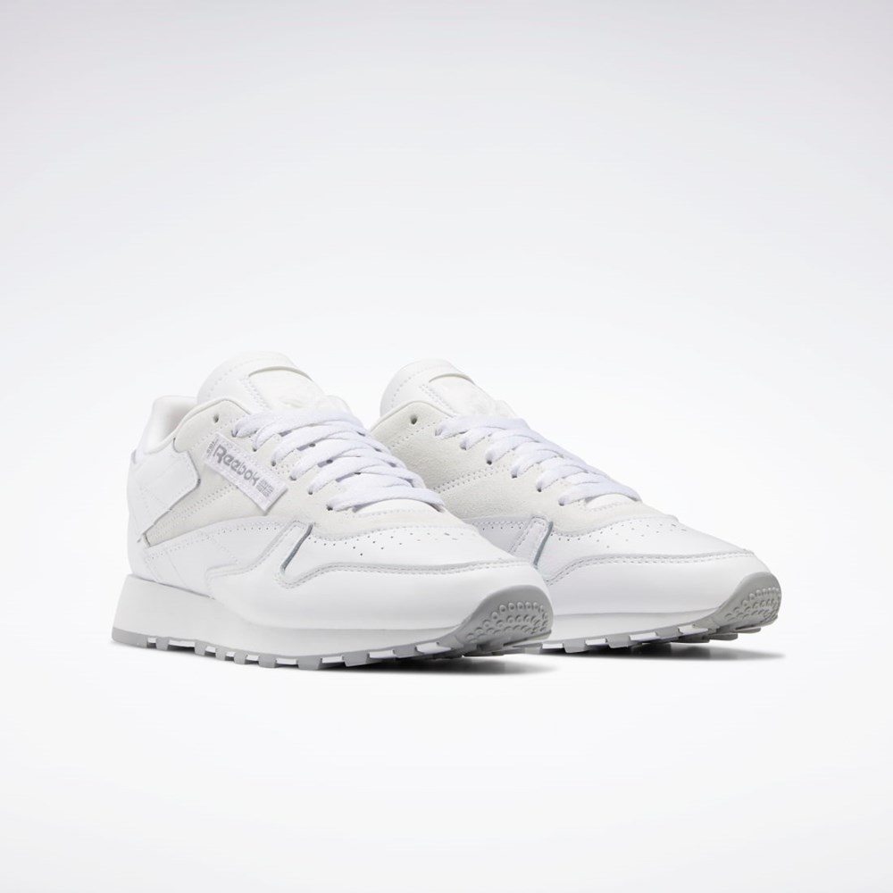 Reebok Classic Leather Make It Yours Shoes Valkoinen Harmaat | VOFANQ-573