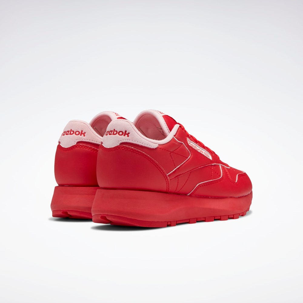 Reebok Classic Leather SP Shoes - Grade School Punainen Pinkki Punainen | KZDGQF-269