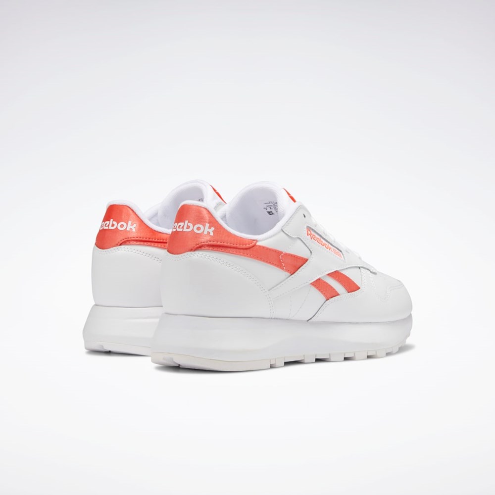 Reebok Classic Leather SP Shoes Valkoinen Valkoinen Oranssi | ASDNZR-184
