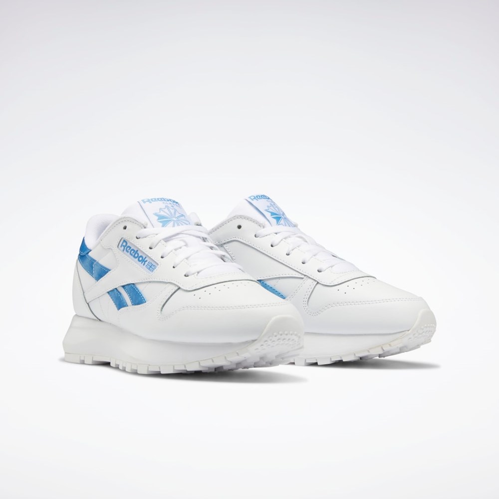 Reebok Classic Leather SP Shoes Valkoinen Valkoinen Sininen | JVUMFN-512