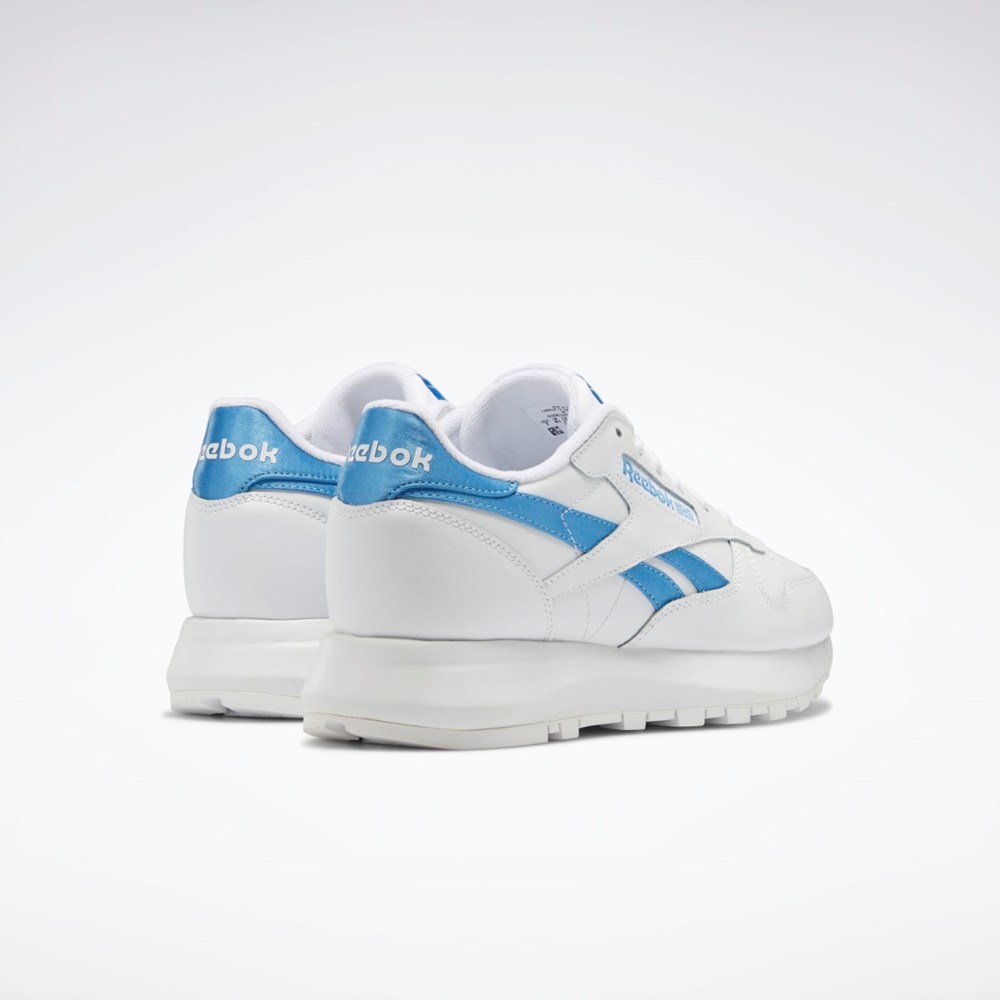 Reebok Classic Leather SP Shoes Valkoinen Valkoinen Sininen | JVUMFN-512