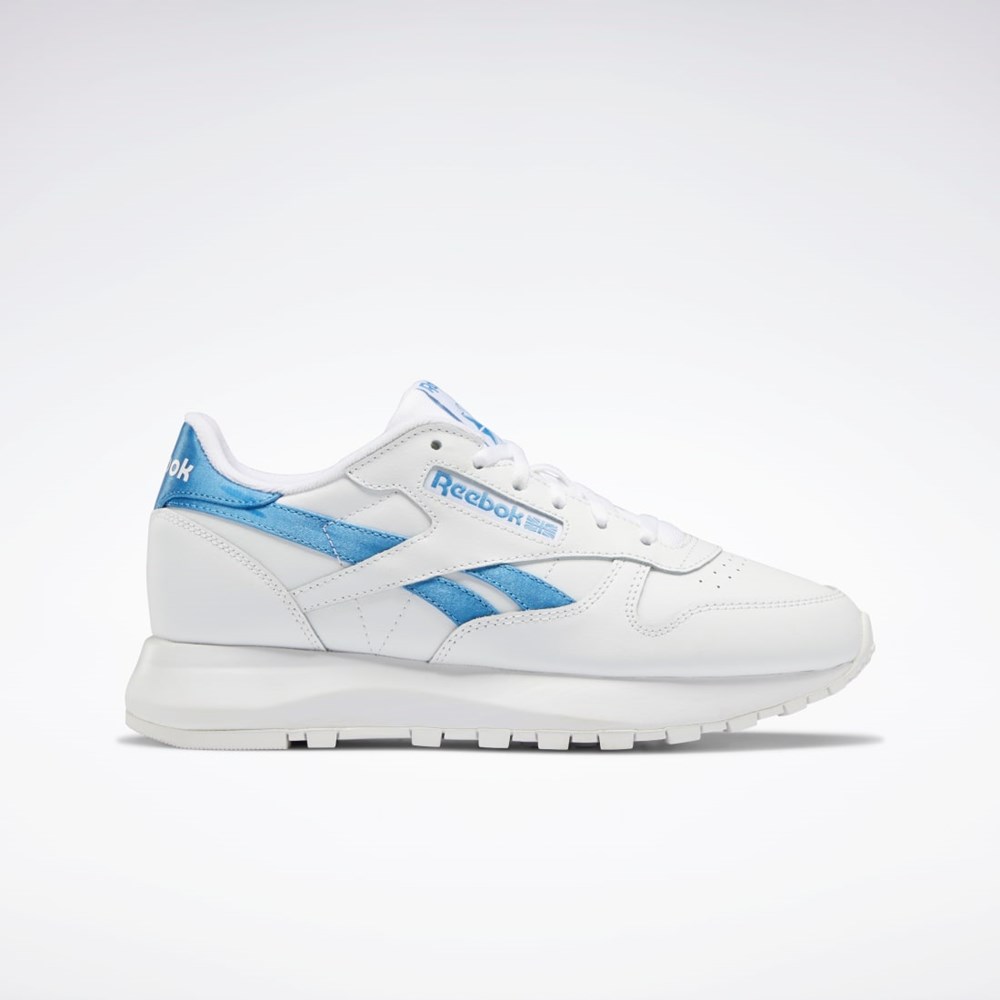 Reebok Classic Leather SP Shoes Valkoinen Valkoinen Sininen | JVUMFN-512