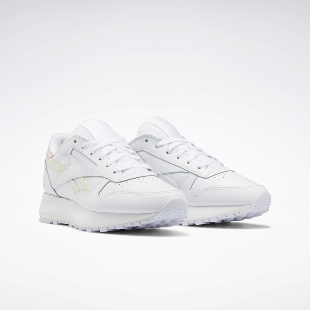 Reebok Classic Leather SP Shoes Valkoinen Valkoinen Pinkki | ROUYDN-938