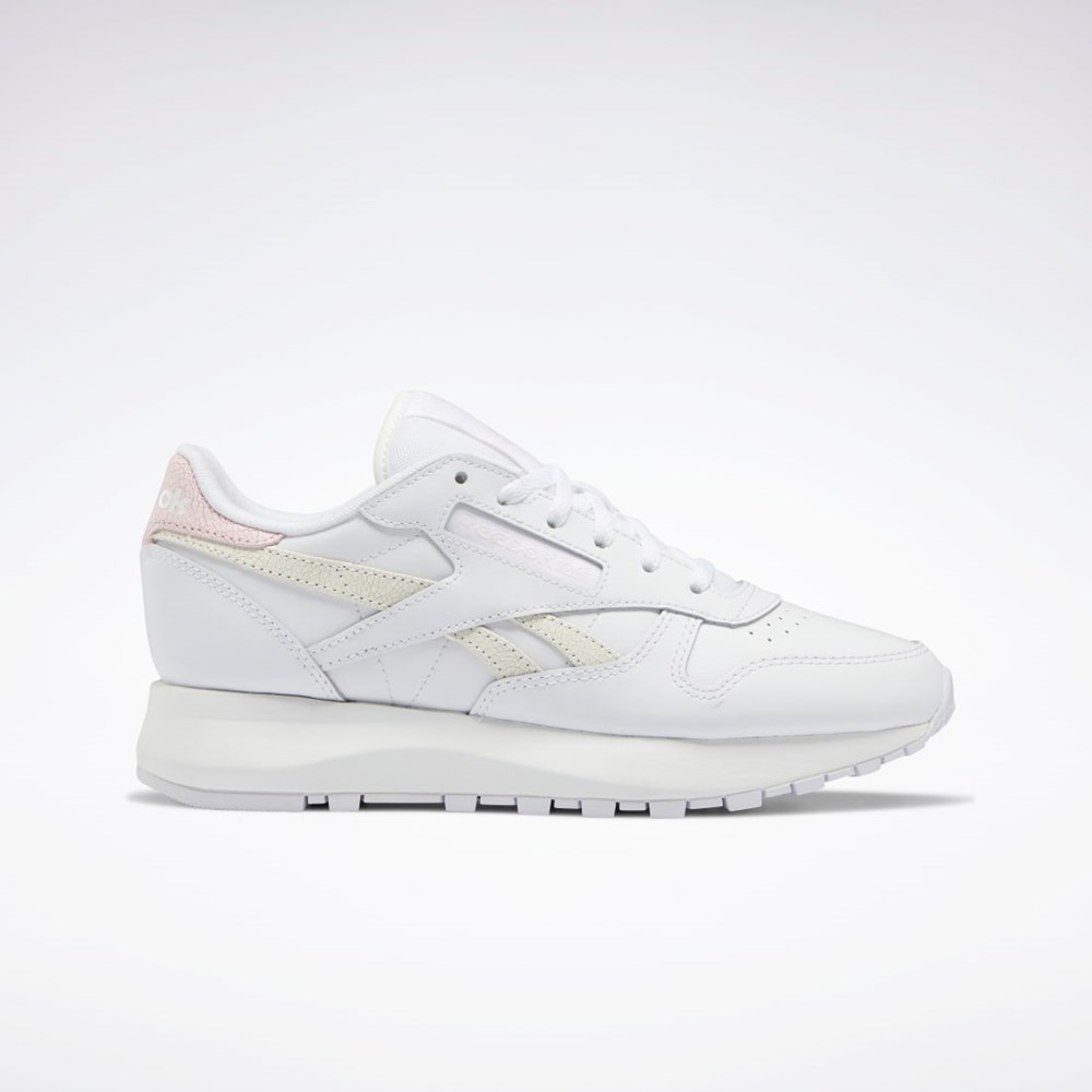 Reebok Classic Leather SP Shoes Valkoinen Valkoinen Pinkki | ROUYDN-938