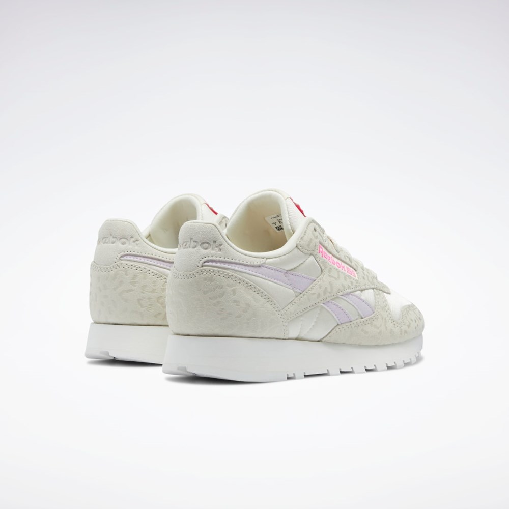 Reebok Classic Leather Shoes Alabaster / Chalk / Quartz Glow | DZPCLJ-620