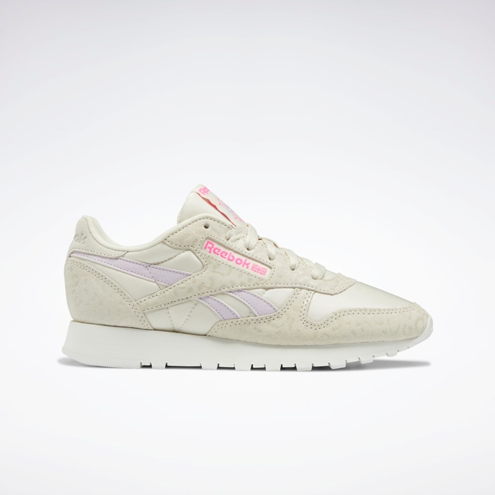 Reebok Classic Leather Shoes Alabaster / Chalk / Quartz Glow | DZPCLJ-620