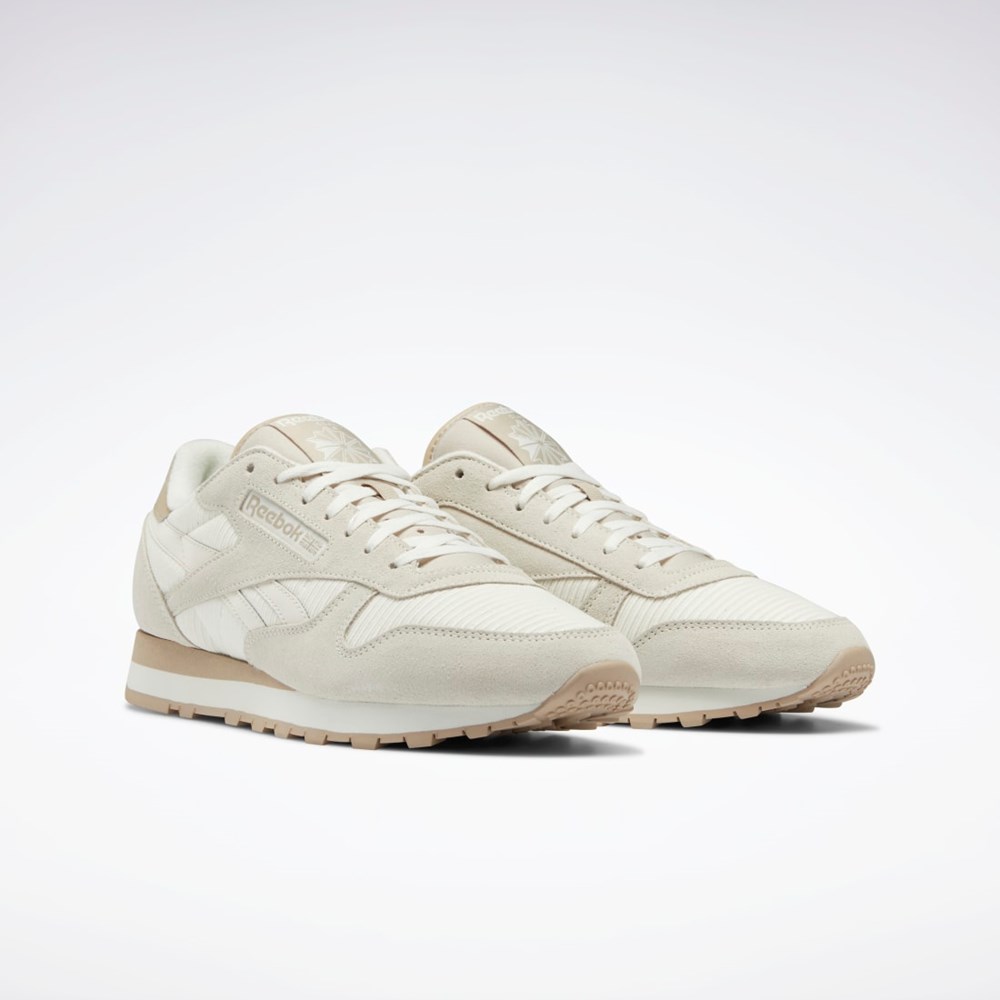 Reebok Classic Leather Shoes Beige | JEQRHC-931
