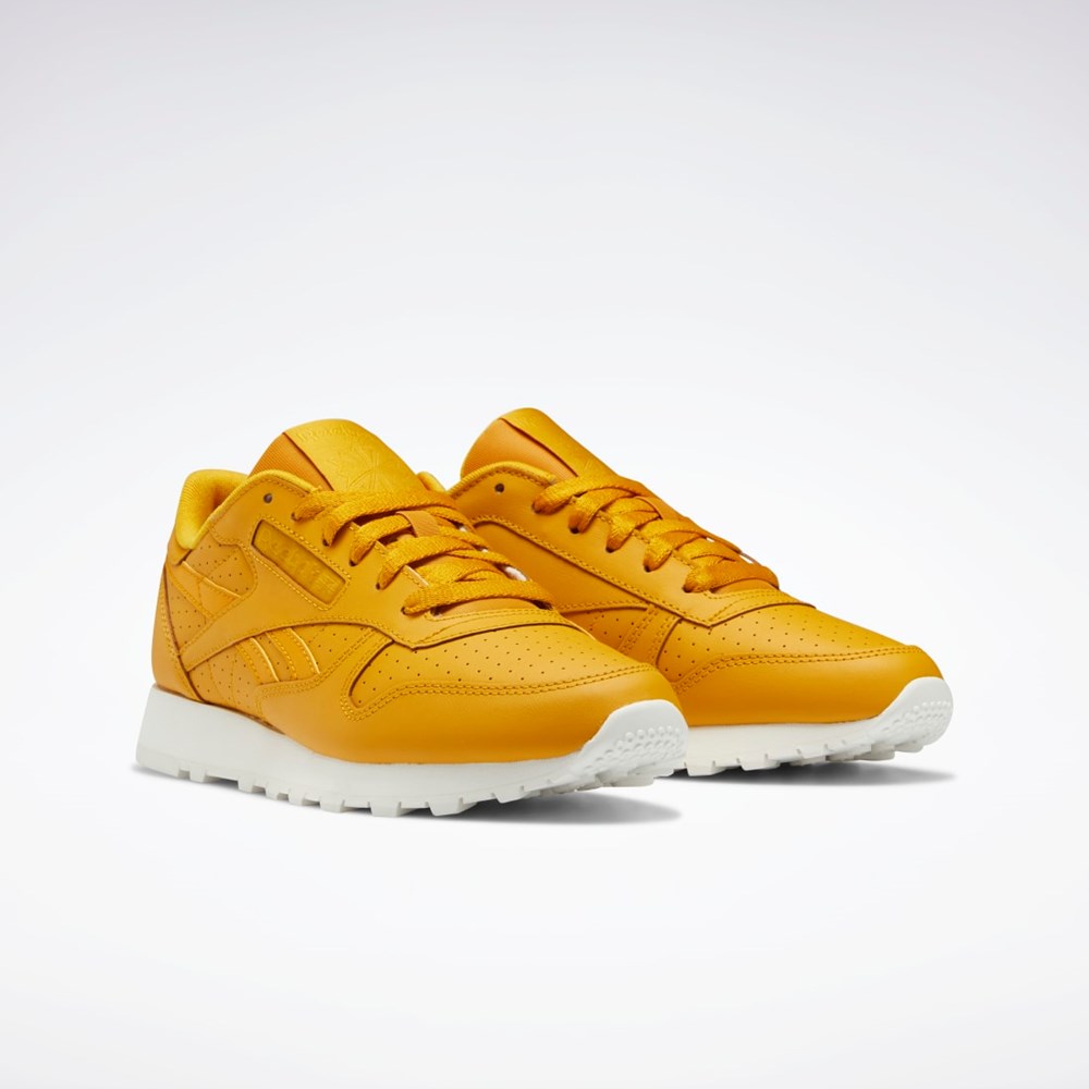 Reebok Classic Leather Shoes Bright Ochre / Bright Ochre / Chalk | GZOYRC-410