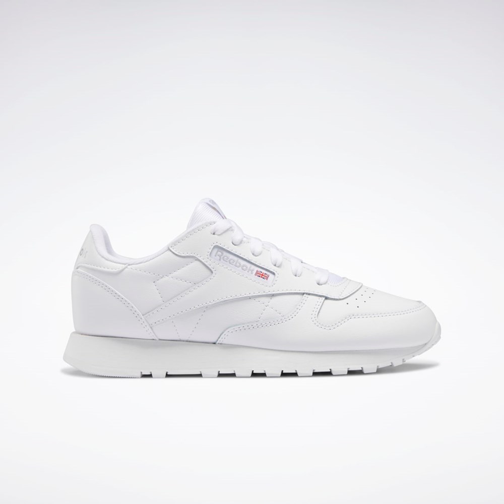 Reebok Classic Leather Shoes - Grade School Valkoinen Valkoinen Valkoinen | GAQENK-874
