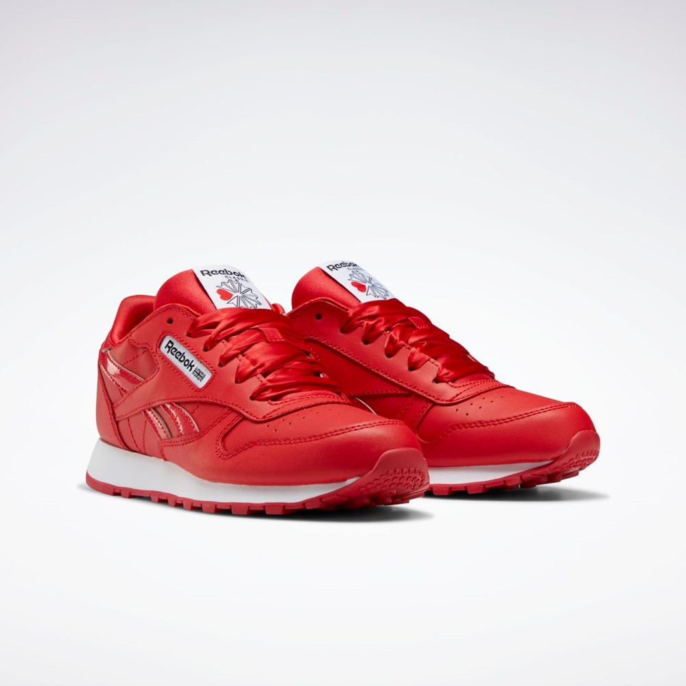 Reebok Classic Leather Shoes - Grade School Punainen Punainen Valkoinen | LSANJB-928