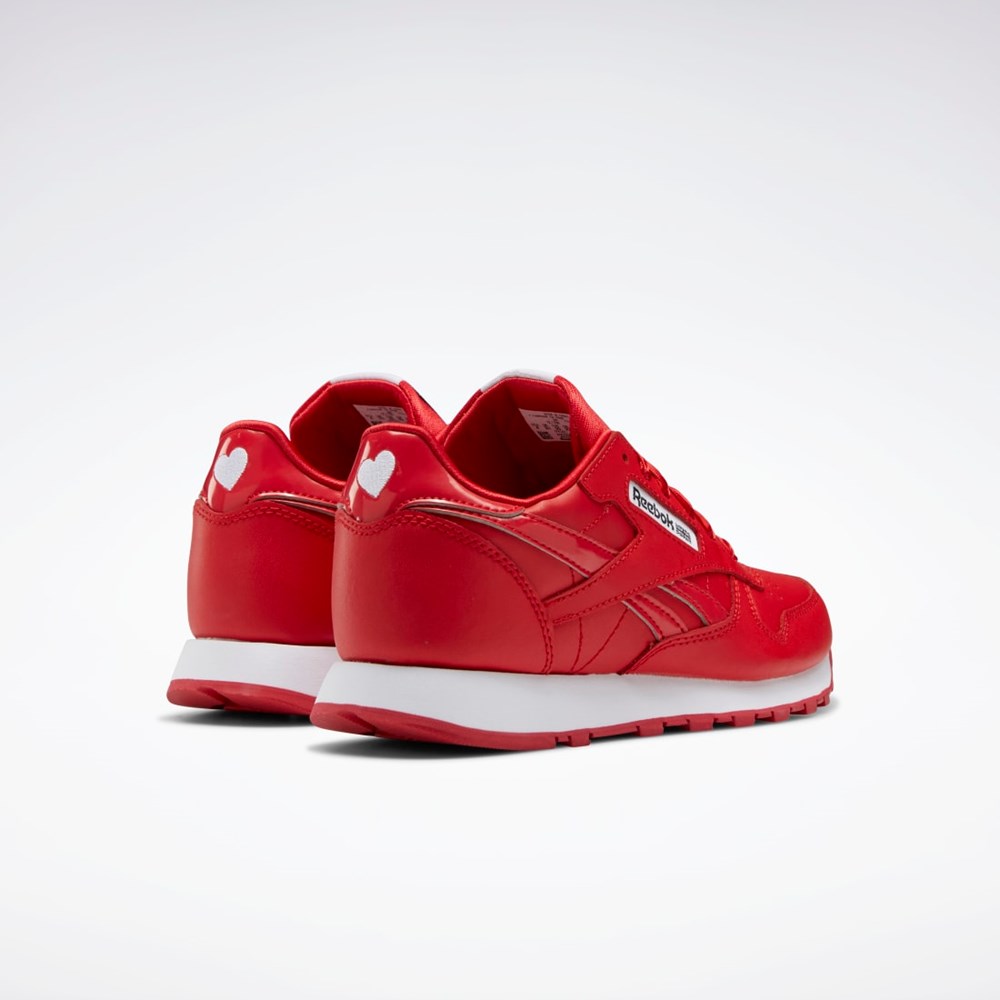 Reebok Classic Leather Shoes - Grade School Punainen Punainen Valkoinen | LSANJB-928