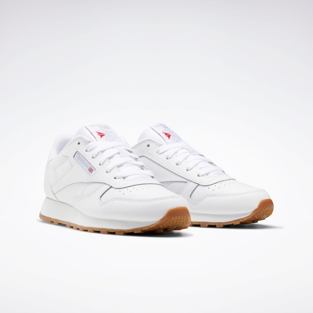 Reebok Classic Leather Shoes - Grade School Valkoinen Valkoinen | PBGXSA-723