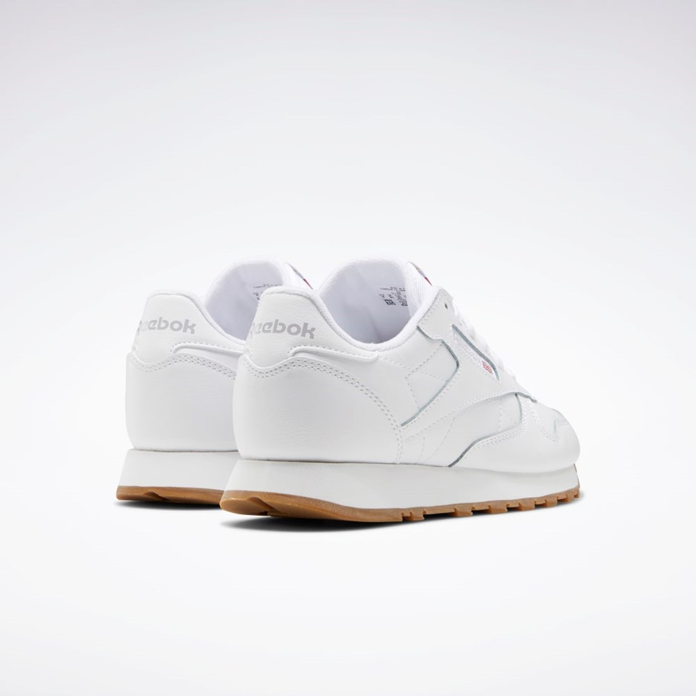 Reebok Classic Leather Shoes - Grade School Valkoinen Valkoinen | PBGXSA-723