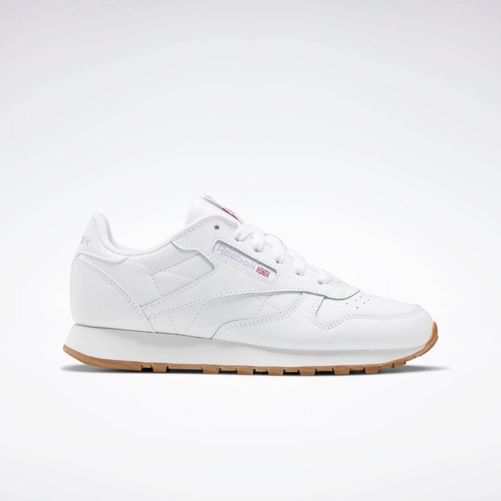 Reebok Classic Leather Shoes - Grade School Valkoinen Valkoinen | PBGXSA-723