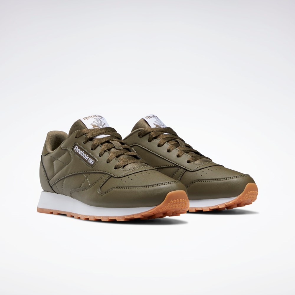 Reebok Classic Leather Shoes - Grade School Vihreä Vihreä Vihreä | SJWFUK-179