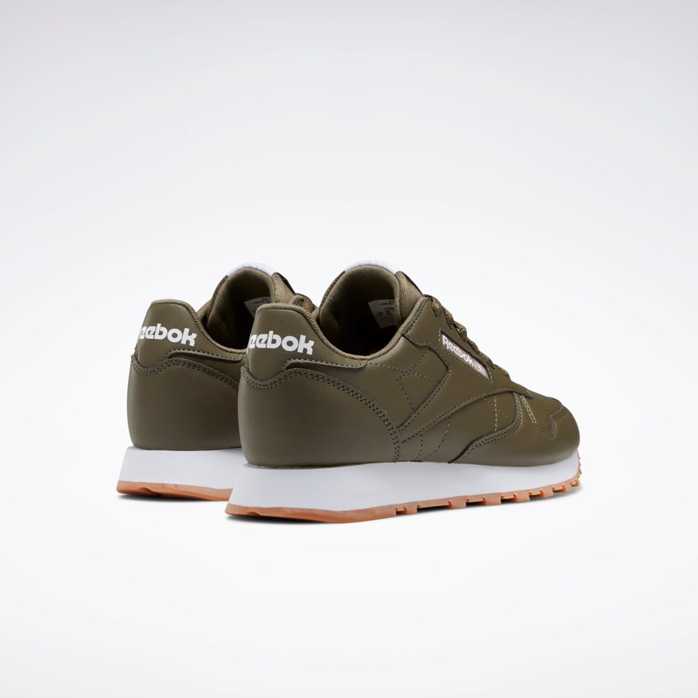 Reebok Classic Leather Shoes - Grade School Vihreä Vihreä Vihreä | SJWFUK-179