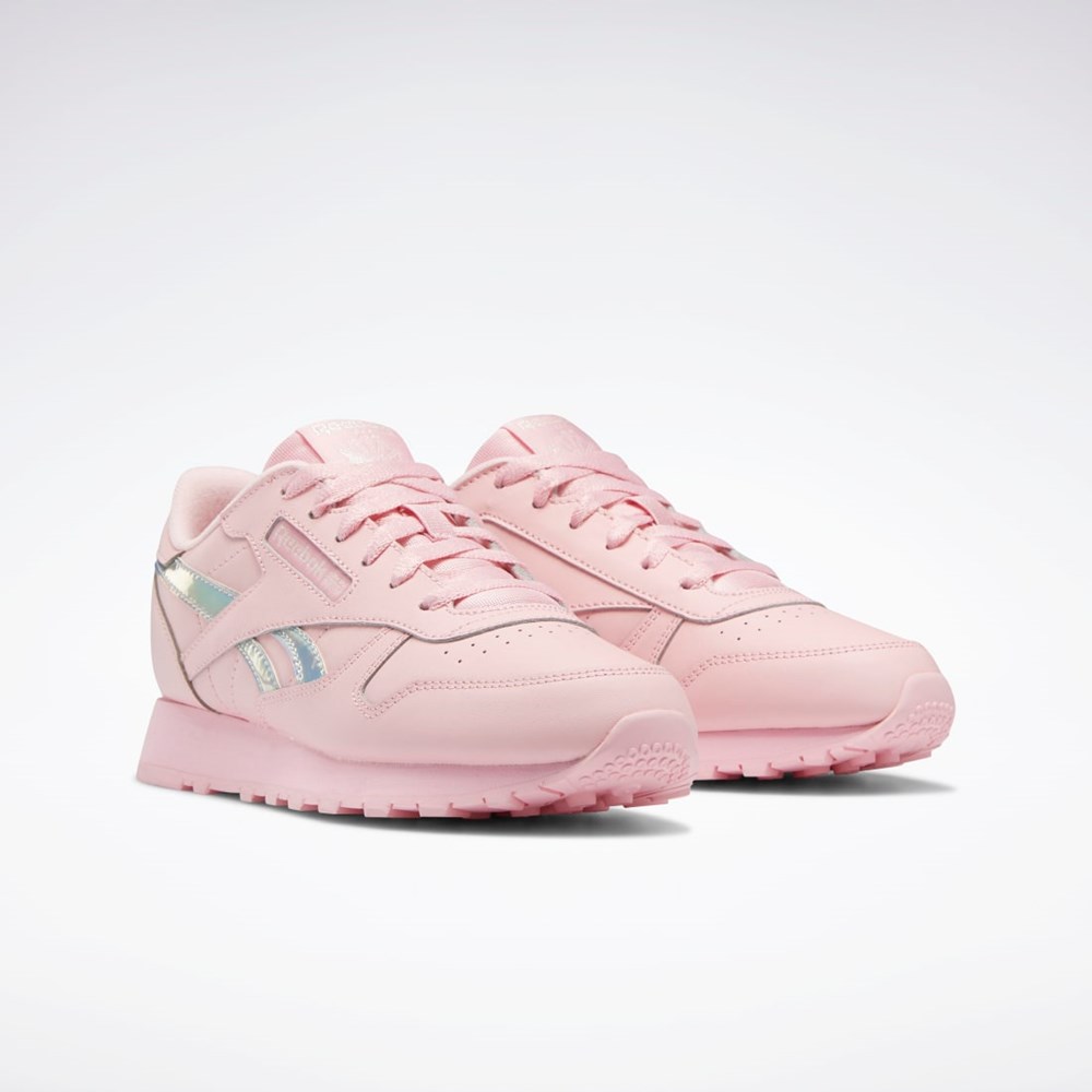 Reebok Classic Leather Shoes - Grade School Pinkki Pinkki Pinkki | VARGOD-982