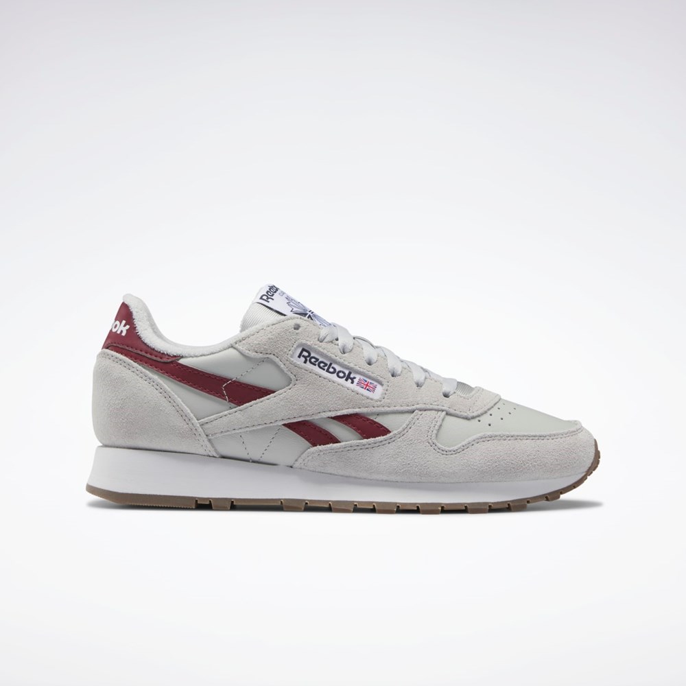 Reebok Classic Leather Shoes Harmaat Harmaat Viininpunainen | JKHTLR-329