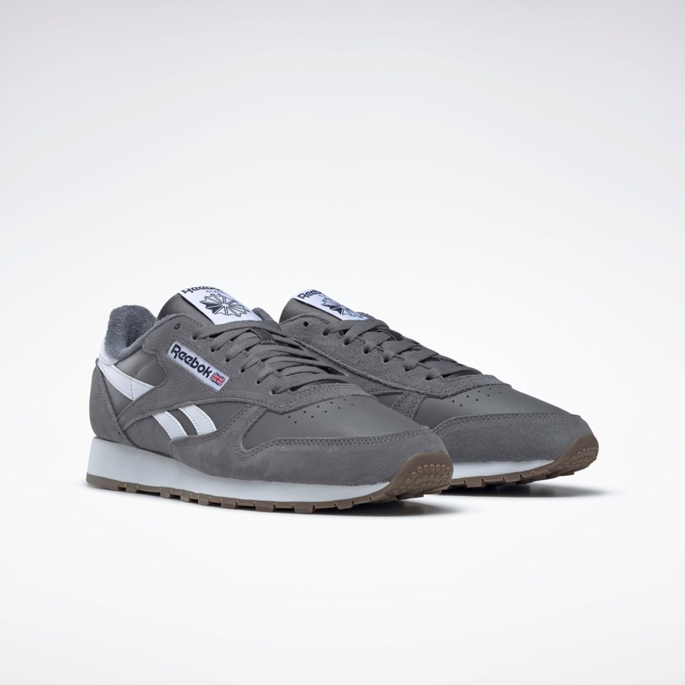 Reebok Classic Leather Shoes Harmaat Harmaat Valkoinen | MAUDRJ-861