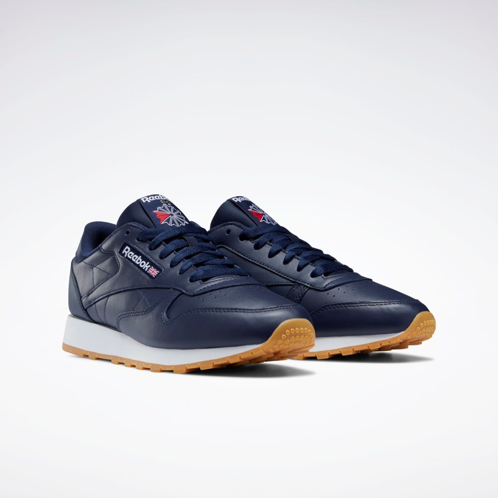 Reebok Classic Leather Shoes Laivastonsininen Valkoinen | IYCDXS-537