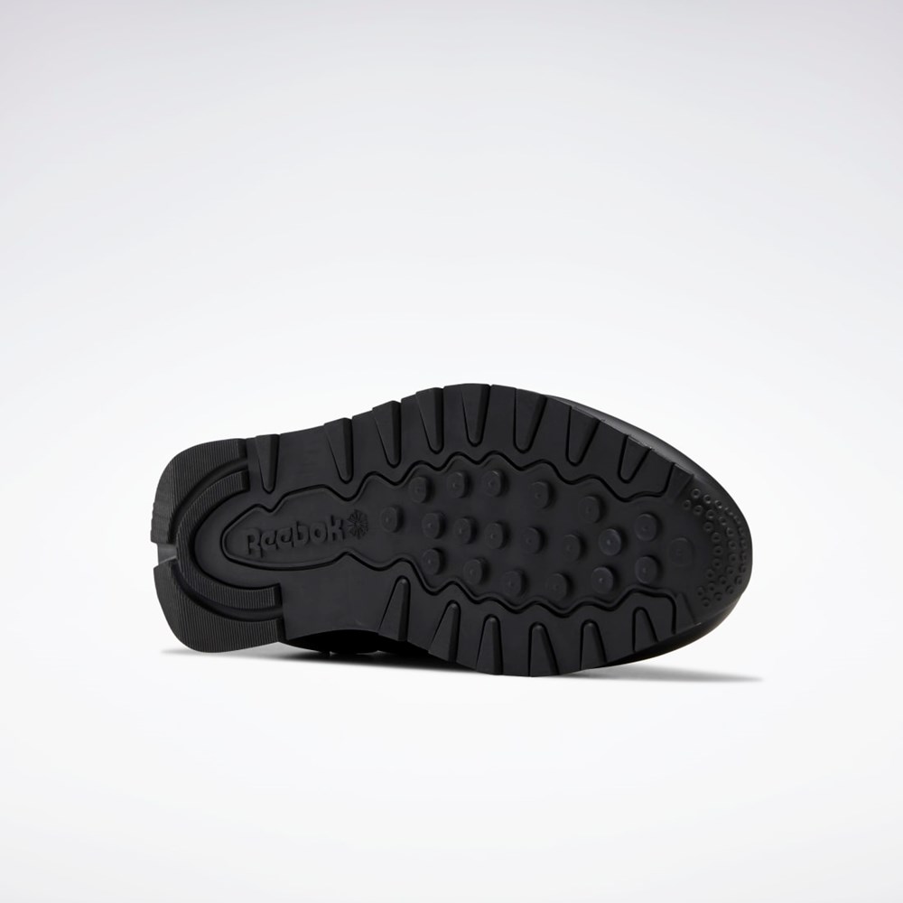 Reebok Classic Leather Shoes Mustat Harmaat Mustat | SDCHMQ-593