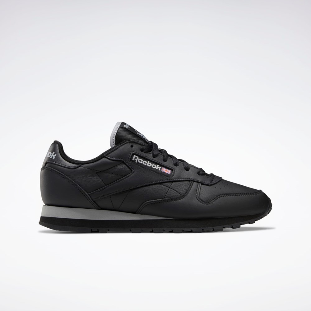 Reebok Classic Leather Shoes Mustat Harmaat Mustat | SDCHMQ-593