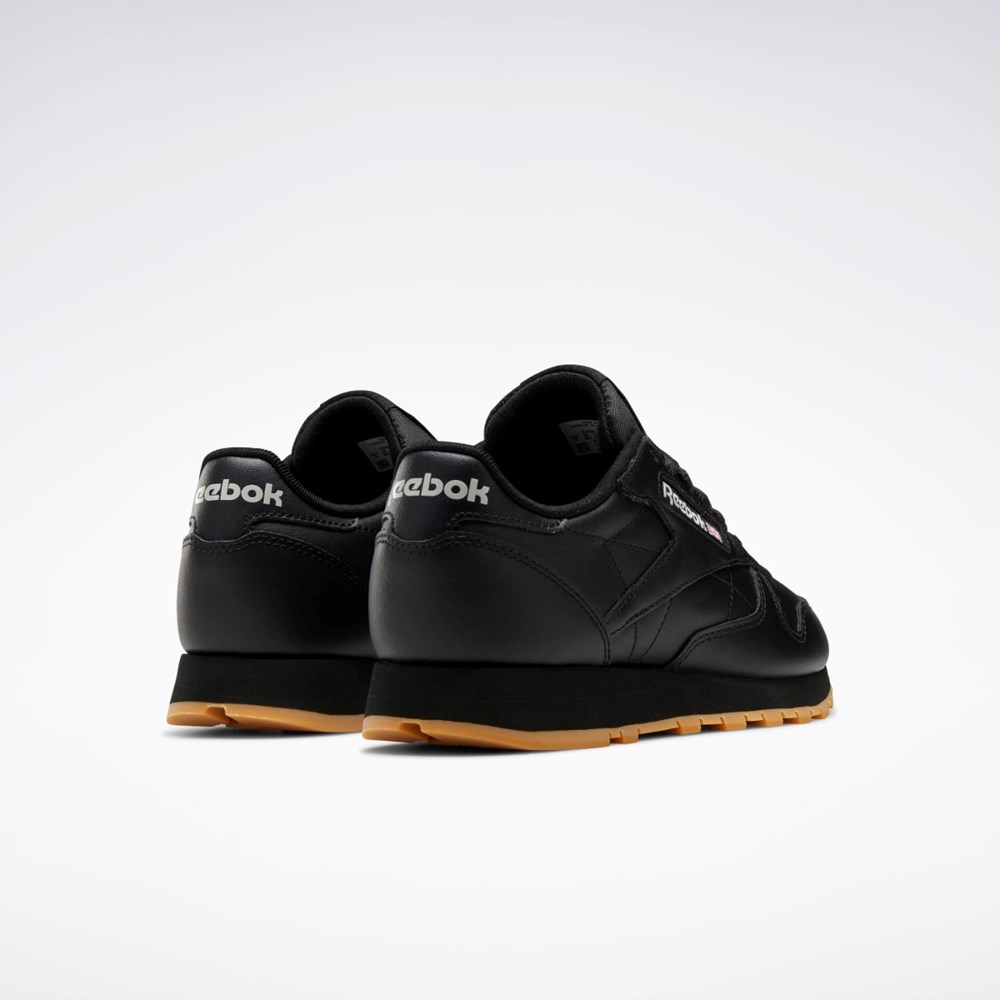 Reebok Classic Leather Shoes Mustat Harmaat | XGWYTA-526
