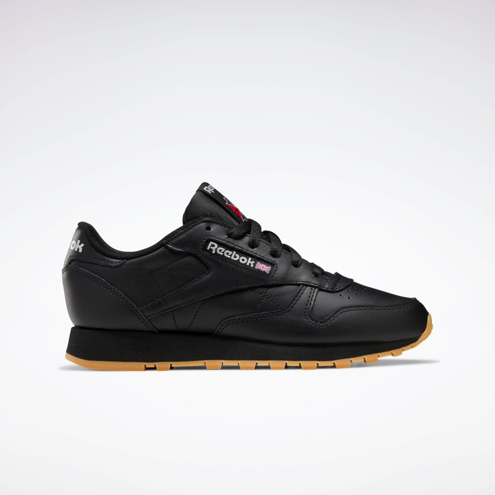 Reebok Classic Leather Shoes Mustat Harmaat | XGWYTA-526