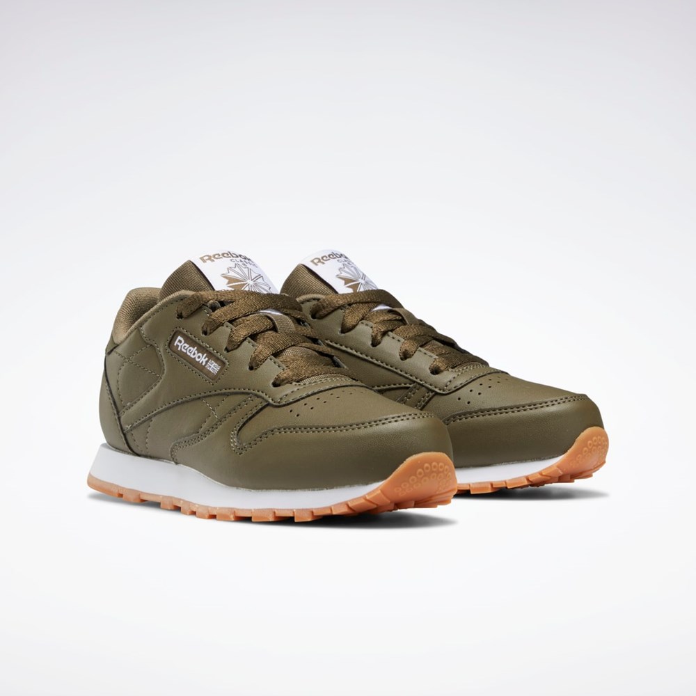 Reebok Classic Leather Shoes - Preschool Vihreä Vihreä Vihreä | AJYMTN-074
