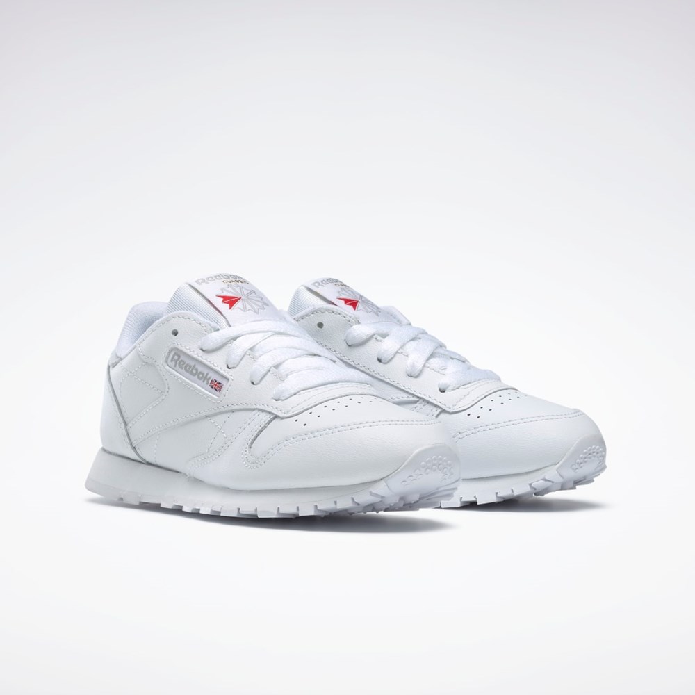 Reebok Classic Leather Shoes - Preschool Valkoinen | VMYFAJ-279
