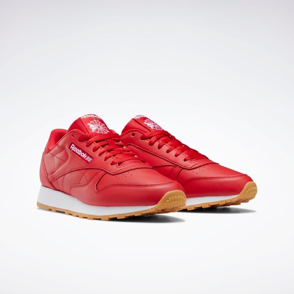 Reebok Classic Leather Shoes Punainen Valkoinen | GFQBVN-421