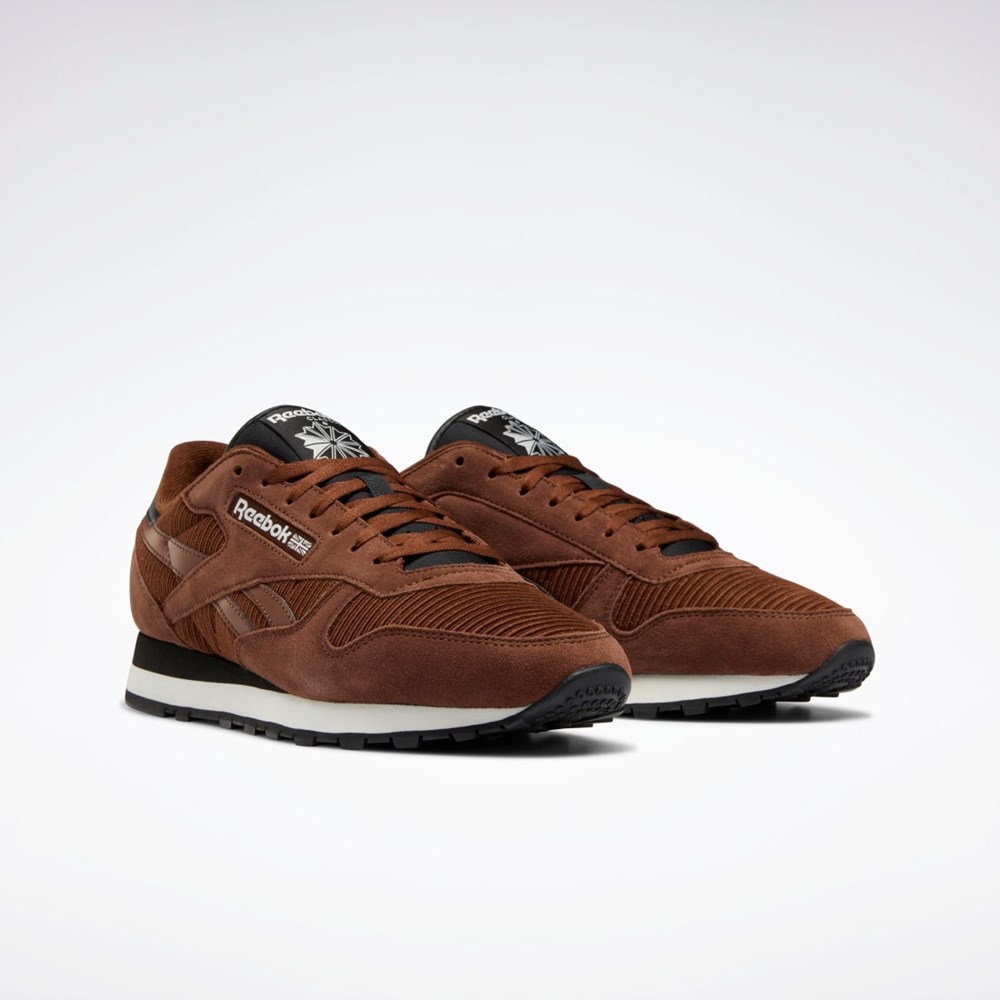 Reebok Classic Leather Shoes Ruskea Mustat | DYIQNB-301