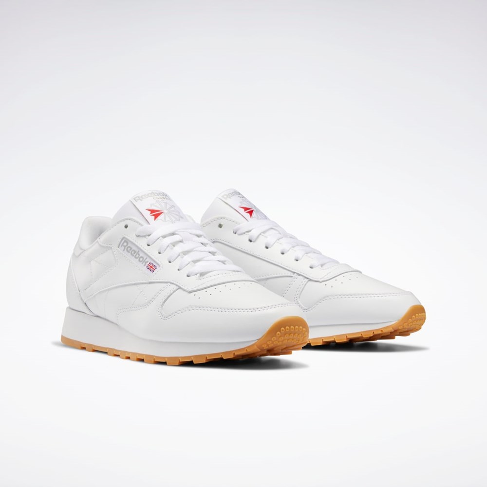 Reebok Classic Leather Shoes Valkoinen Harmaat | FEUZHM-803