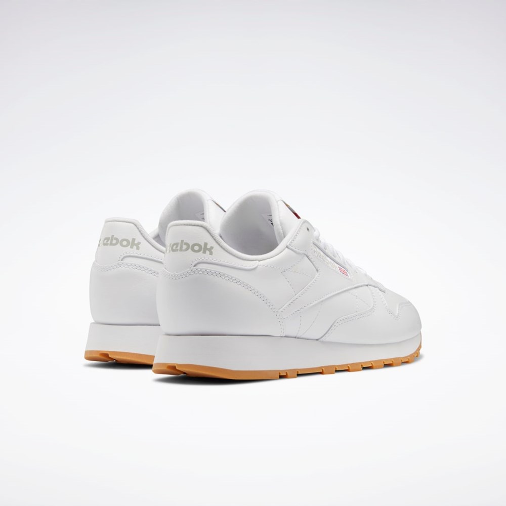 Reebok Classic Leather Shoes Valkoinen Harmaat | FEUZHM-803