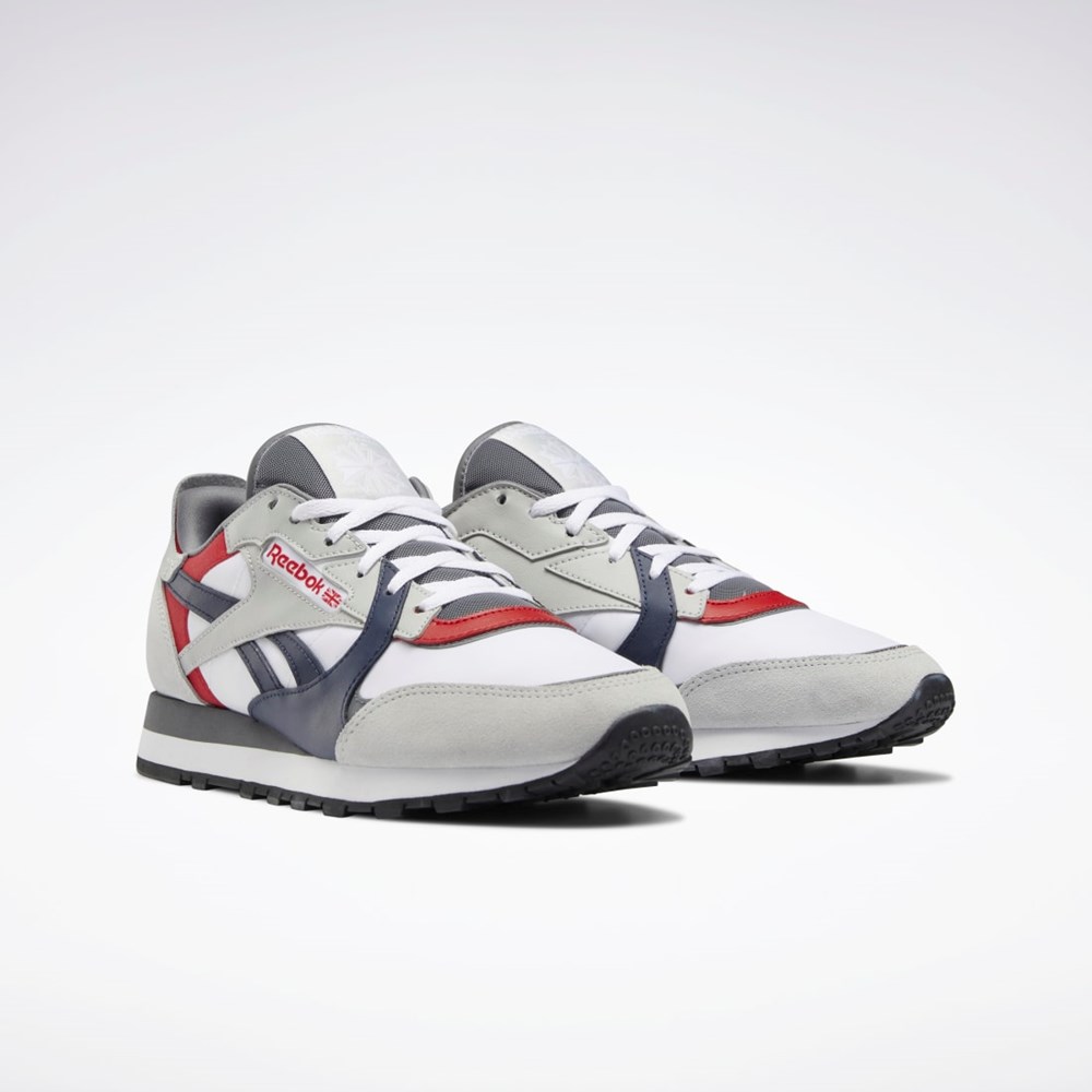Reebok Classic Leather Shoes Valkoinen Harmaat Harmaat | QWVZNX-265