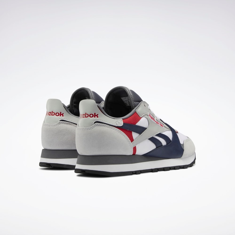 Reebok Classic Leather Shoes Valkoinen Harmaat Harmaat | QWVZNX-265