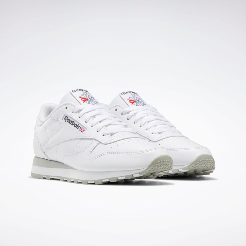 Reebok Classic Leather Shoes Valkoinen Harmaat Harmaat | TIXGMZ-370