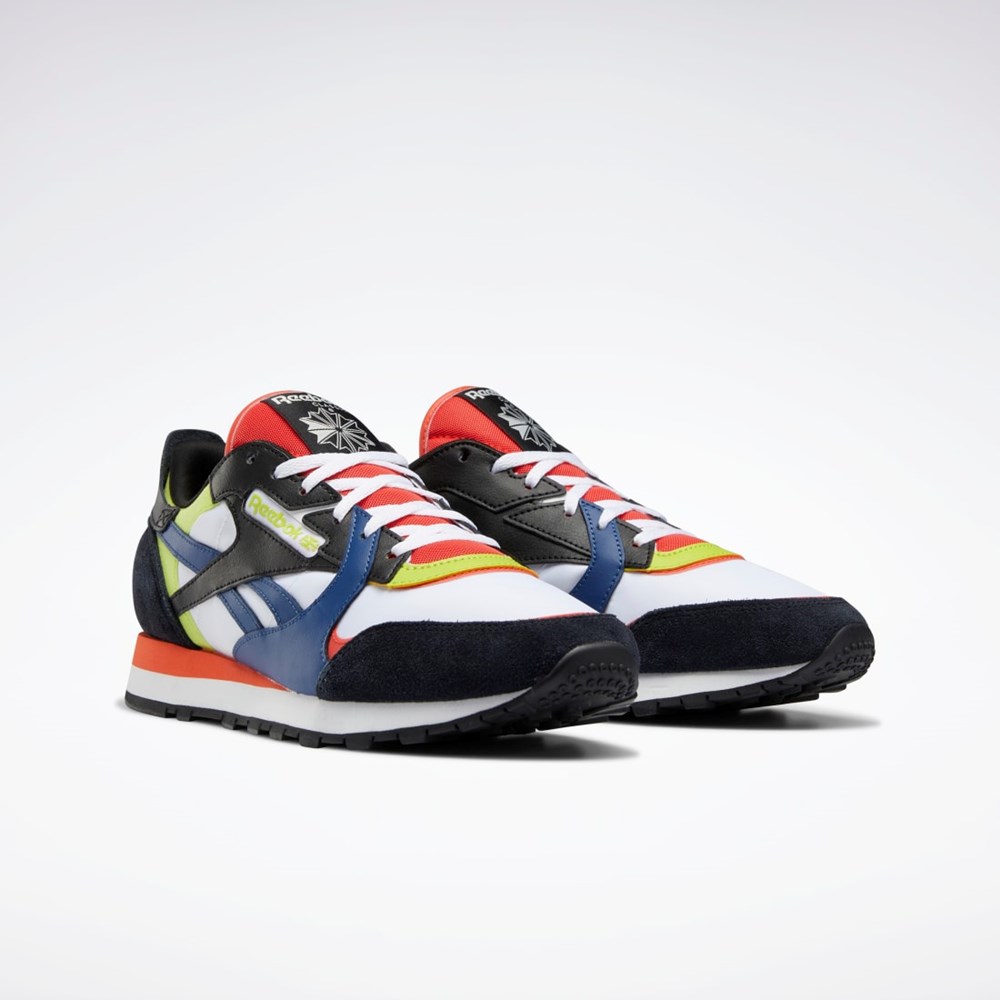 Reebok Classic Leather Shoes Valkoinen Mustat Punainen | QEWBXS-947