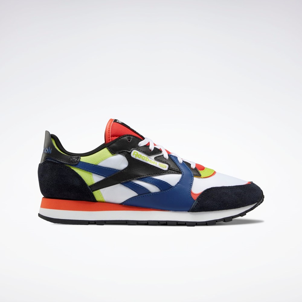 Reebok Classic Leather Shoes Valkoinen Mustat Punainen | QEWBXS-947