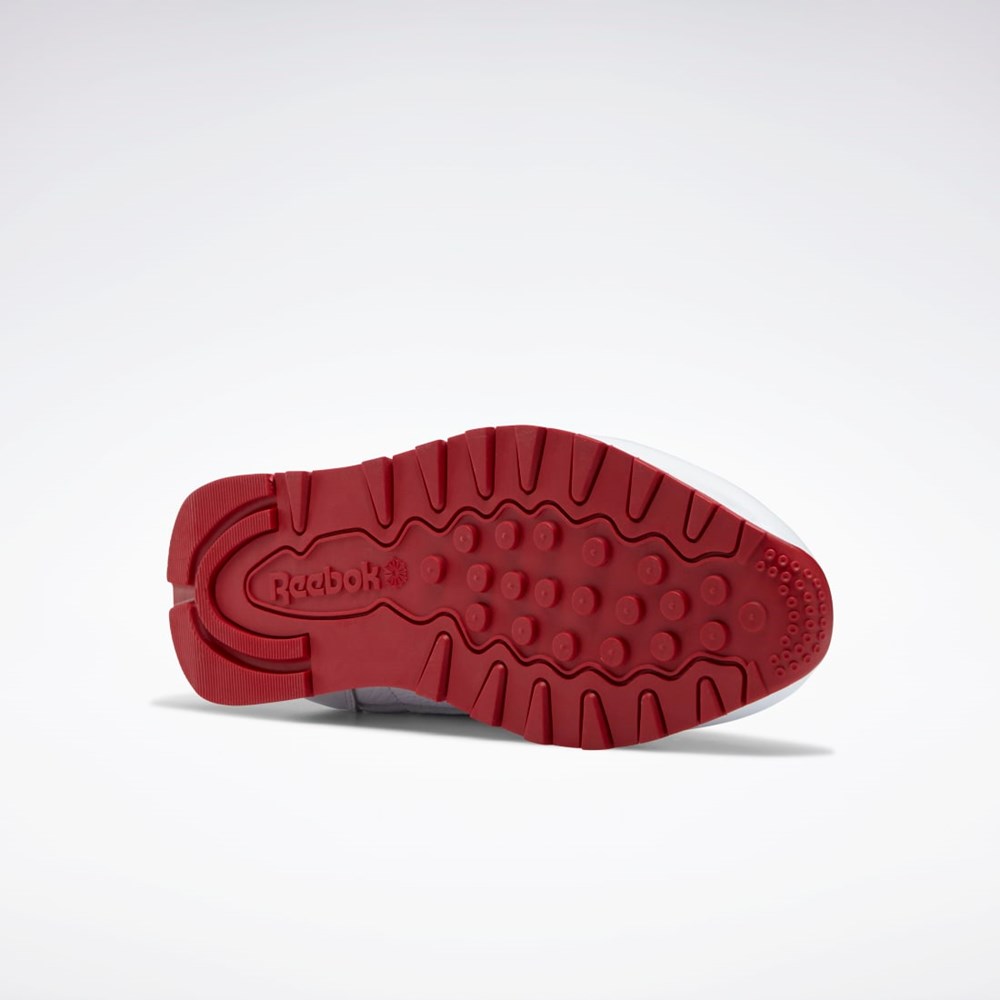 Reebok Classic Leather Shoes Valkoinen Punainen Valkoinen | LJYUNB-071