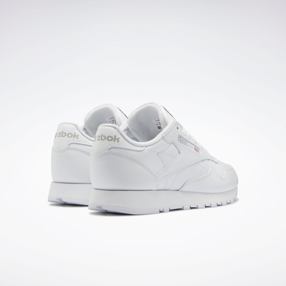 Reebok Classic Leather Shoes Valkoinen Valkoinen Harmaat | FZUQNX-139