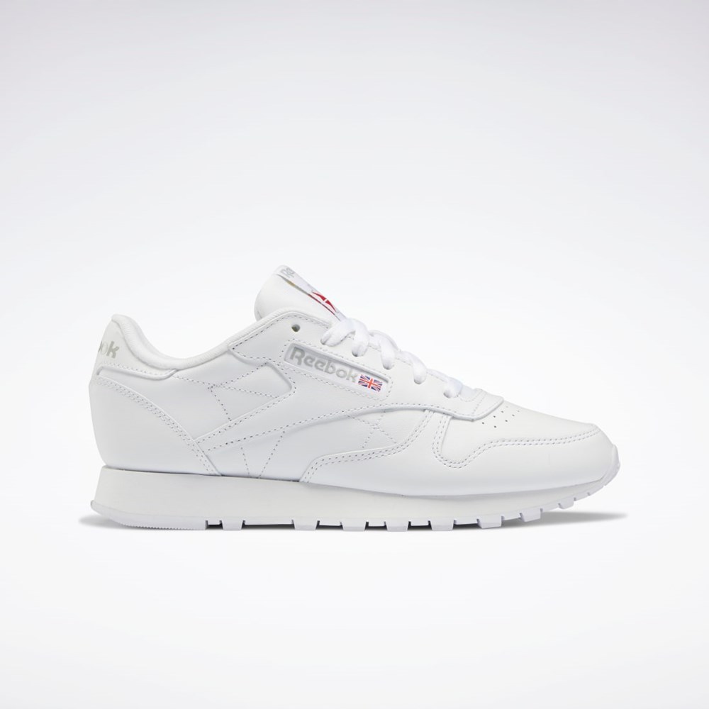 Reebok Classic Leather Shoes Valkoinen Valkoinen Harmaat | FZUQNX-139