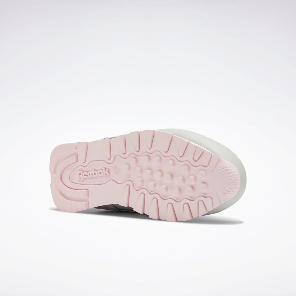 Reebok Classic Leather Step 'n' Flash Shoes - Preschool Harmaat Harmaat Pinkki | QFAVYE-689