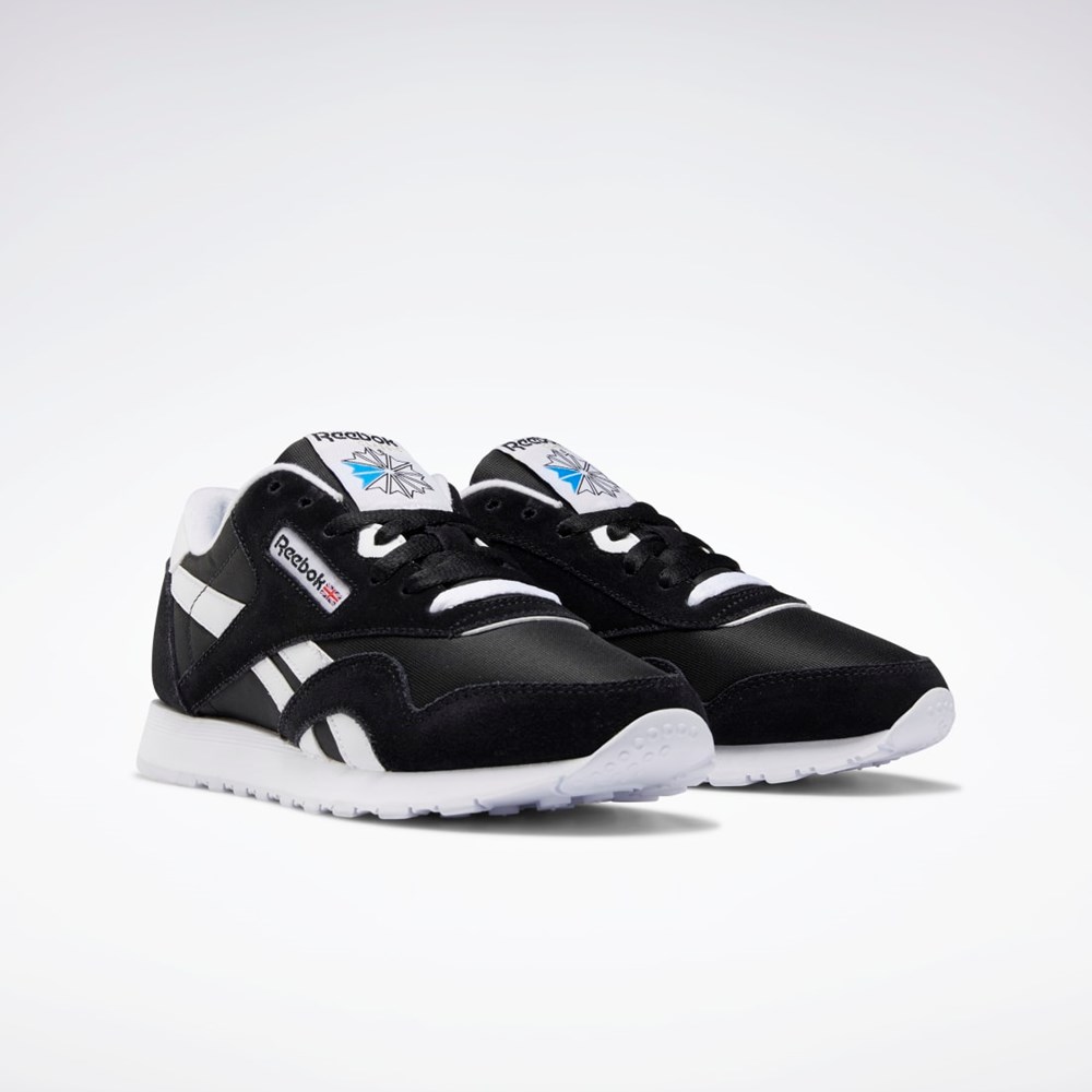 Reebok Classic Nylon Shoes Mustat Mustat Valkoinen | ESMAHY-473