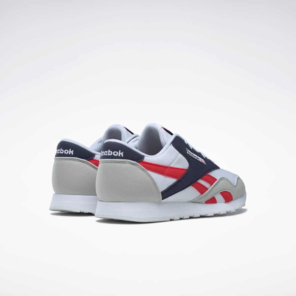 Reebok Classic Nylon Shoes Valkoinen Laivastonsininen Punainen | LCHPKW-016