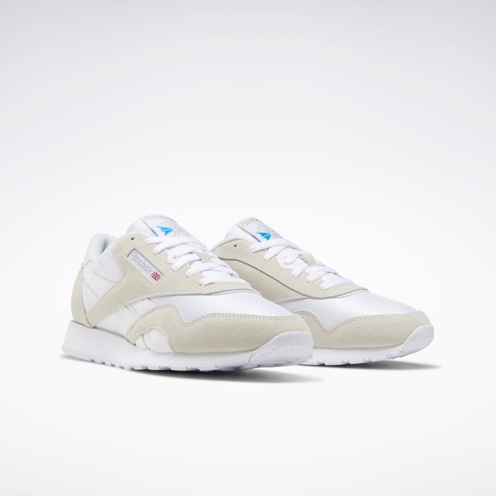 Reebok Classic Nylon Shoes Valkoinen Valkoinen Vaaleanharmaat | LQFSBY-836